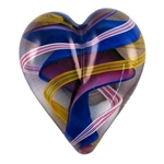 Medium Fuschia and Rainbow Cuneo Heart