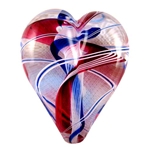 Medium Scarlet and White Cuneo Heart