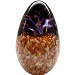 Purple and Amber Egg Weight
