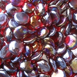 Iridized Scarlet Red Gems