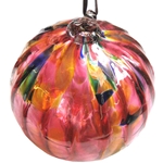 Fuschia and Green Marbled Ornament
