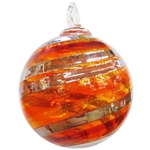 Red and White Dicro Twist Ornament