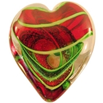 Blue Dicroic Heart Paperweight