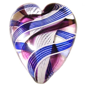 Large Cobalt and Lilac Cuneo Heart