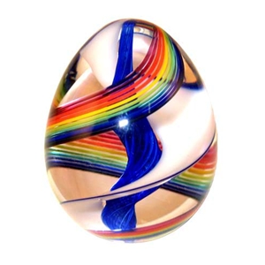 Medium Blue and Pink Cuneo Egg