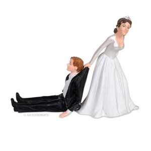 Reluctant Groom Cake Topper