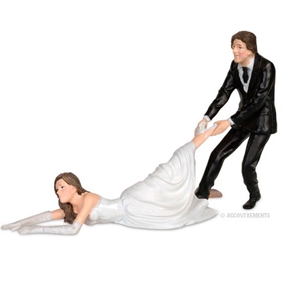Reluctant Bride Cake Topper