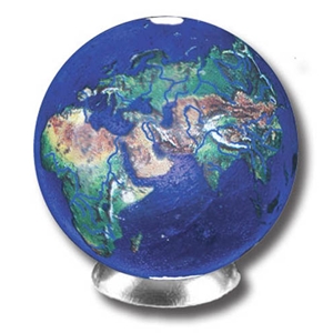 Large Earth Marble 1 3/8