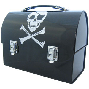 Pirate Tin Lunch Box round top