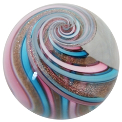 Pink and Turquoise Ribbon Swirl
