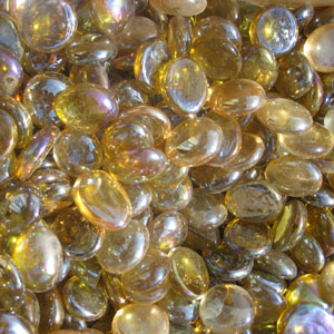 Iridized Amber Gems