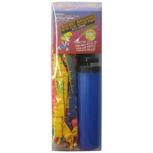 Rocket Balloons with Dual Action Pump