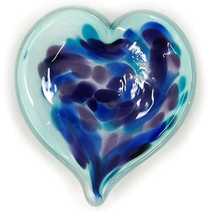 Glass Eye Studio Affection Heart Dish - "Violet Blue"