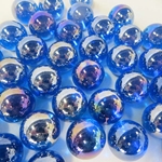 Iridized Transparent Blue 7/8"