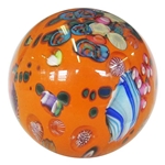 Bobbie Gaspers Seese - "Orange 3-D Alien World" Marble