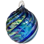Blue Mosaic Twist Classic Ornament
