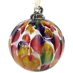 White Multicolored Marbled Ornament