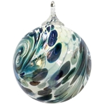 Blue Hydrangea Feather Classic Ornament