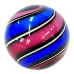 Hot House Glass - "Blue and Raspberry Swirl"