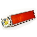 4" Equilateral Kaleidoscope for Boulder Marbles - Bright Orange