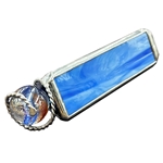 4" Equilateral Kaleidoscope for Boulder Marbles -Light Blue