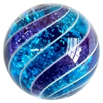 Hot House Glass - "Transparent Blue Tri-Toned Swirl"