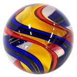 Fritz Lauenstein - "Red, Yellow, and Blue Twistback Swirl Marble"