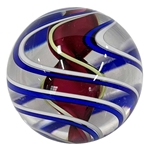 Fritz Lauenstein - "Blue and White with Raspberry Core Twistback Swirl"