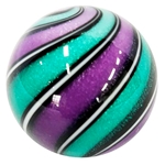 Hot House Glass - "Turquoise and Purple Swirl"