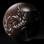 Allison Borgschulte - "Universal Black Acanthus" Panel Marble