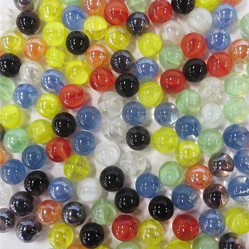 10ea Red,Blue,Green,Yellow,Black,White 60 Replacement Game Marbles  5/8"