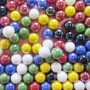 10ea Red,Blue,Green,Yellow,Black,White 60 Replacement Game Marbles  5/8"