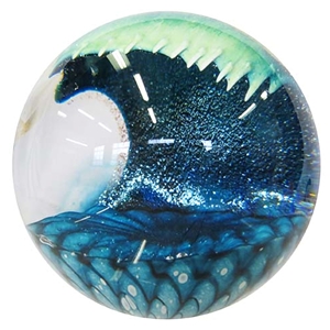 Glass Eye Studio Paperweight - "Cresting Wave"