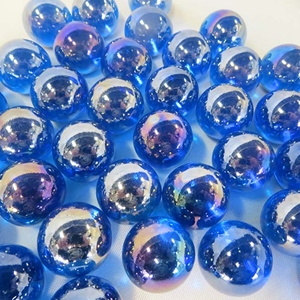 Iridized Transparent Blue 7/8"