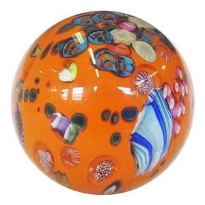 Bobbie Gaspers Seese - "Orange 3-D Alien World" Marble
