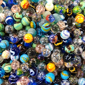 MARBLE BULK LOT 2 LBS 5/8" ELECTRIC EEL MULTI COLOR MEGA MARBLES FREE SHIPPING 