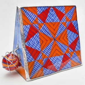 Allison Borgschulte Kaleidoscope & Hot House Glass marble - "Quilt Series - Kayak Scope"