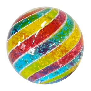 Hot House Glass - "Transparent Primary Tri-Colored Swirl"