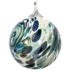 Blue Hydrangea Feather Classic Ornament