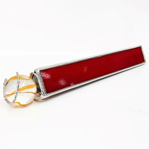 8" Equilateral Kaleidoscope for Jumbo Marbles- Red