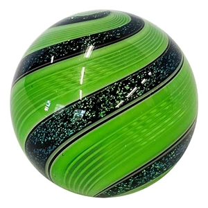 Hot House Glass - "Green Fine Liner Swirl"