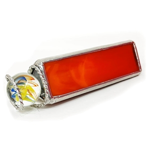 4" Equilateral Kaleidoscope for Boulder Marbles - Bright Orange