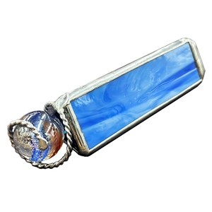 4" Equilateral Kaleidoscope for Boulder Marbles -Light Blue