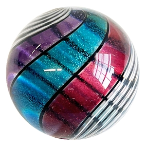 Hot House Glass - "Cool Colored Half and Half Swirl"
