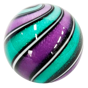 Hot House Glass - "Turquoise and Purple Swirl"