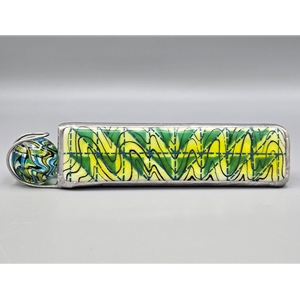 Allison Borgschulte Kaleidoscope & Hot House Marble  - "Quilt Block Series- UV Green Wig Wag"